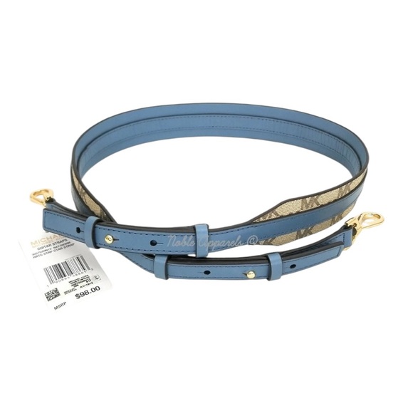 Michael Kors Logo Guitar Strap in Blue – NWT - Picture 3 of 4